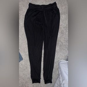 Black stretchy thin joggers. Target.